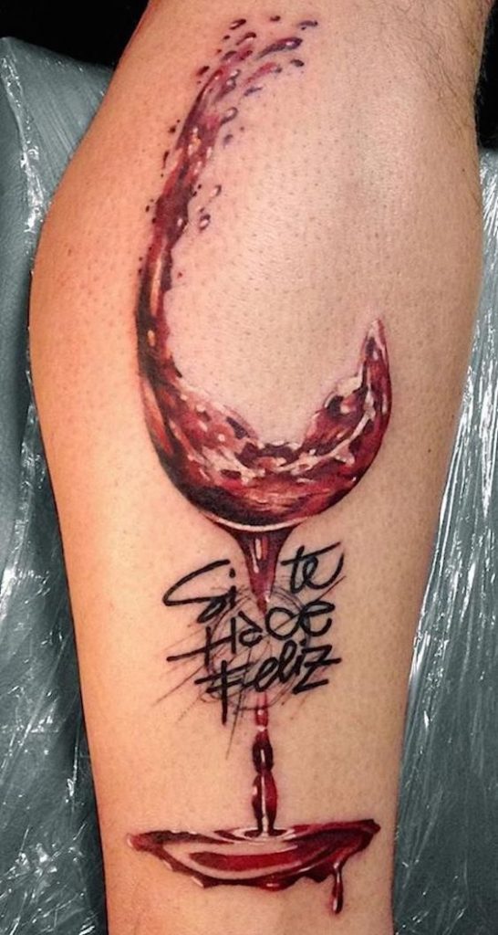 Tatuagens de Vinhos para amantes da bebida