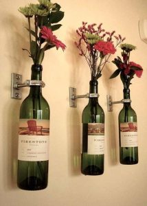 Garrafas de vinho vaso para flor