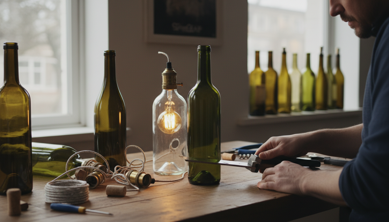 Como Reaproveitar Garrafas de Vinho: 5 Ideias Criativas 2026 2 Como reaproveitar garrafas de vinho — Transformando Garrafas em Luminárias: Um Guia Prático